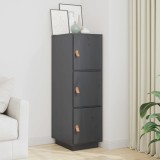 vidaXL Dulap &icirc;nalt, gri, 34x40x108,5 cm, lemn masiv de pin