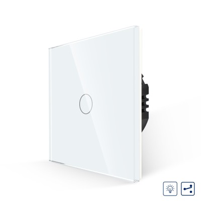 Intrerupator Simplu cu Variator Cap Scara / Cruce cu Touch din Sticla LUXION SmartElectro IntelligentHouse foto