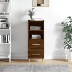 vidaXL Servantă, stejar maro, 34,5x34x90 cm, lemn compozit 828659