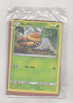 bnk crc Cartonas Pokemon McDonalds 2017 - Grubbin 2/12 sigilat foto