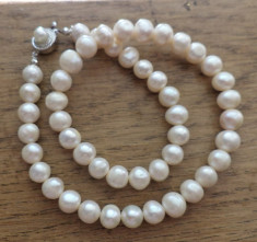 Colier perle albe de cultura 10-11 mm foto
