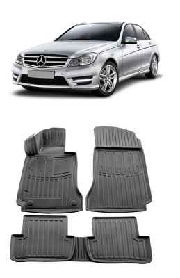 Set Covorase Auto Cauciuc dedicate Mercedes Benz W204 C (2007-2015) foto