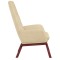 Scaun de relaxare, crem, material textil - 5