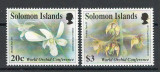 Solomon Islands 1993 Mi 826/27 MNH, nestampilat - Orhidee, Flora