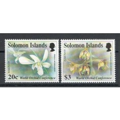 Solomon Islands 1993 Mi 826/27 MNH, nestampilat - Orhidee