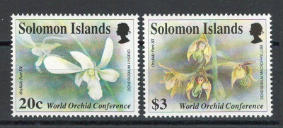 Solomon Islands 1993 Mi 826/27 MNH, nestampilat - Orhidee foto