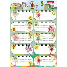Set etichete școlare Tanex tls-819, Fairies. 30 buc/set
