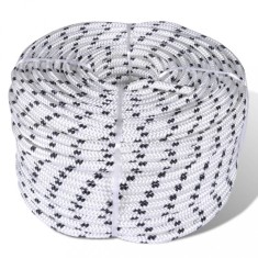 vidaXL Rolă fr&acirc;nghie &icirc;mpletită par&acirc;mă barcă, poliester, 10 mm x 50 m