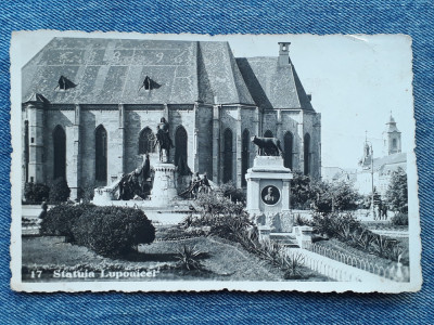 194 - Cluj-Napoca Statuia Lupoaicei / Kolozsvar / Lupoaica / Fotofilm 1936 foto