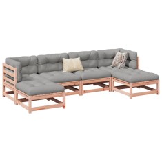 vidaXL Set canapele gradina cu perne, 6 piese, lemn masiv brad douglas foto