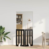 vidaXL Țarc pliabil pentru animale de companie 2 pcs Stejar Negru 8005973