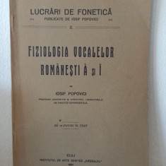 Iosif Popovici - Fiziologia Vocalelor Romanesti Ă si Î