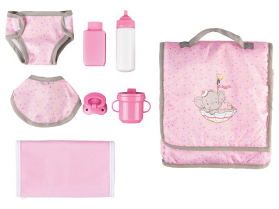 Set 8 piese accesorii pentru papusi Playtive, 2 ani plus, roz foto