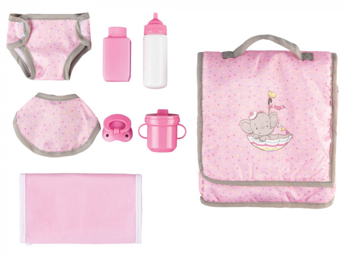 Set 8 piese accesorii pentru papusi Playtive, 2 ani plus, roz