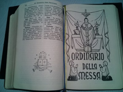 Carte veche religioasa 1963 LATINO-ITALIANA,MESSALE QUOTIDIANO,Cardinal GIACOMO foto