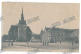 5722 - SASCHIZ, Mures, Church, Market, Community Center, Romania - old postcard - used - 1907