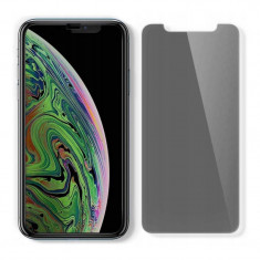 Folie Protectie Ecran Spigen pentru Apple iPhone 11 / Apple iPhone XR, Sticla securizata, Privacy, cu rama pentru montaj