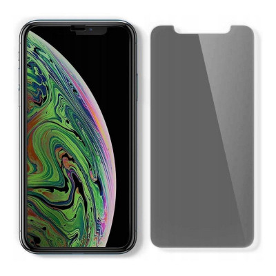 Folie Protectie Ecran Spigen pentru Apple iPhone 11 / Apple iPhone XR, Sticla securizata, Privacy, cu rama pentru montaj foto