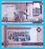 Gambia (p#34) 50 Dalasis 2015 UNC 'Pupăză' serie: A2317466; (ROG CITITI DETALIILE!)