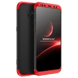 Husa Samsung Galaxy S8 Plus GloMax 360 Negru-Rosu, Rezistenta la Socuri, Praf si Zgarieturi, Carcasa Protectie