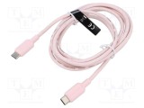 Cablu USB 2.0 USB C VENTION 2m roz, mufă nichelată
