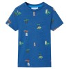 Tricou pentru copii, albastru &icirc;nchis melanj, 104, vidaXL