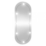 Cumpara ieftin Oglinda de perete cu lumini LED 45x100 cm oval sticla