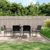 vidaXL Set mobilier de grădină, 7 piese, poliratan și oțel