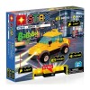 Set constructie pentru copii, Masina taxi cu lumini si sunete Stax, 63 piese de constructie si 6 STAX, +6 ani, Open Brick Source