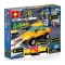 Set constructie pentru copii, Masina taxi cu lumini si sunete Stax, 63 piese de constructie si 6 STAX, +6 ani