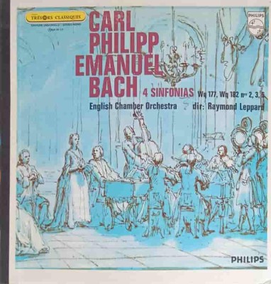 Disc vinil, LP. 4 Sinfonias-Carl Philipp Emanuel Bach, English Chamber Orchestra, Raymond Leppard-242804 foto