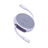 Baseus - Data Cable Pathfinder Series (P10368400511-00) - Type-C to Type-C, 100W, 1m, Retractable - Nebula Purple