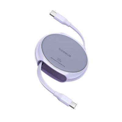 Baseus - Data Cable Pathfinder Series (P10368400511-00) - Type-C to Type-C, 100W, 1m, Retractable - Nebula Purple foto