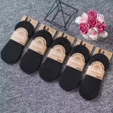 Set 5 perechi de sosete pentru dama, SS213, negru, marime universala (35-39)