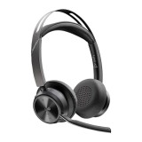 Poly Voyager Focus 2 Microsoft Teams Certified USB-C-C Headset +USB-C/A Adapter +Charging Stand (9T9J6AA), HP