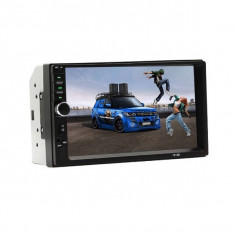 Player auto MP5 cu display Touchscreen 7 Inch, functie Bluetooth, slot USB si microSD 7010B foto