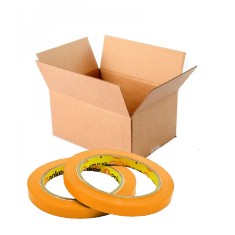 Bax 192 Role Banda ANKER PVC pentru Inchis si Sigilat Pungi, 9mm x 66m, Culoare Portocalie foto