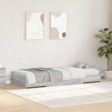 VidaXL Cadru de pat cu depozitare Gri Sonoma 75 x 190 cm Lemn compozit