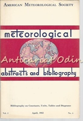 Meteorological Abstracts And Bibliography - Nr.: 4 foto