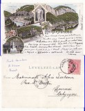 Baile Herculane -litografie- rara, Circulata, Printata