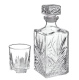 Set Whisky Bormioli Selecta, 7 piese: Decantor + 6 Pahare sticla, Ambalaj Cadou