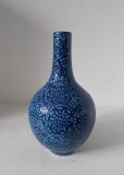 Vaza ceramica marcata SIA, albastra, 20cm inaltime