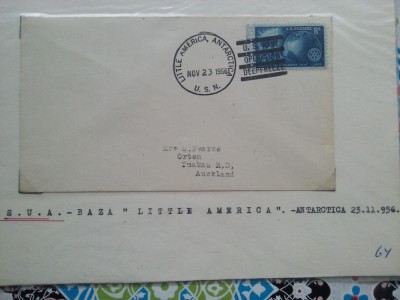 1956-SUA-Baza Little America -Plic circ. foto