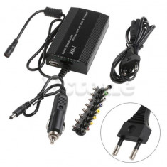 Incarcator Laptop Universal 8 mufe 100W Priza si Bricheta Autoturism 12V – 19V – 20V – 24V