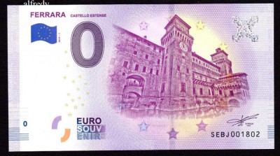 ITALIA 2019 0 EURO SOUVENIR, Ferrara, Castelul Estense, UNC foto