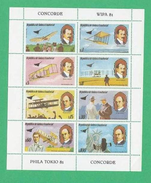 Eq. Guinea 1981 Phila Tokio Concorde - unused perforated block F.011