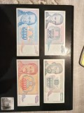 Set bancnote Yugoslavia 100+1000+5000+50000 dinari dinara 1994 XF/AUNC