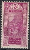 Guineea Franceză (A.O.F.) 1913&ndash;1938 - Timbru Definitiv MNH &bdquo;Muntele Kakoulima / 3 Franci&rdquo; -KV1