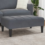 VidaXL Taburet, gri &icirc;nchis, 77x55x31 cm, catifea