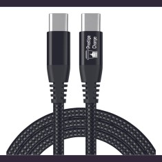 Cablu date si incarcare rapida, PRESTIGE CHARGE&reg;, compatibil SuperFastCharge 25W / 45W Samsung, max 60W, TEXTIL PREMIUM, USB-C la USB-C, Type C, 2m, n